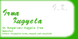 irma kugyela business card